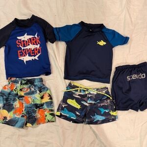 Boys 12 Months 3 Swim Trunks 2 Rash Guards